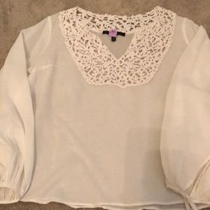 Lace trim top